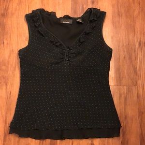 Express Polka Dot Sleeveless Top